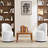 Upholstered Kitchen & Dining Room Barrel Chair, Mid Century Modern Round Velvet Dining Chair, 360 Degree Swivel Comfy Armless Accent Makeup Vanity Side Chair for Bedroom Living Room-1726629062-1720828870