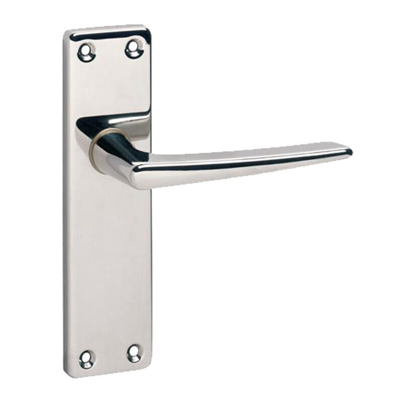Door Handle, Polished Nickel Plain