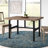 Rundell 48" Dining Table - Rustic Industrial Solid Pine Wood Top with Reclaimed Wood Finish, Strong Powder-Coated Metal Legs, Ideal for Kitchen and Loft Spaces, Natural Wood Variations