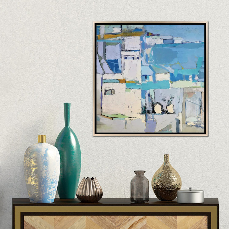 White Fortress_1PC6, Champagne Floater Framed, 18" H x 18" W
