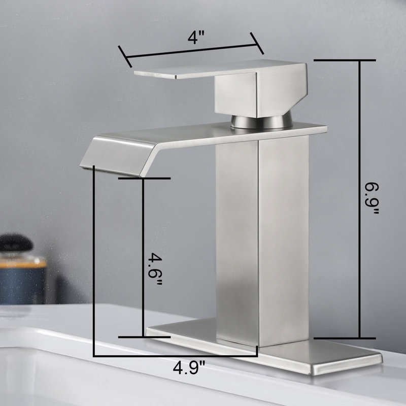 Single Hole Bathroom Faucet, Brushed Nickel