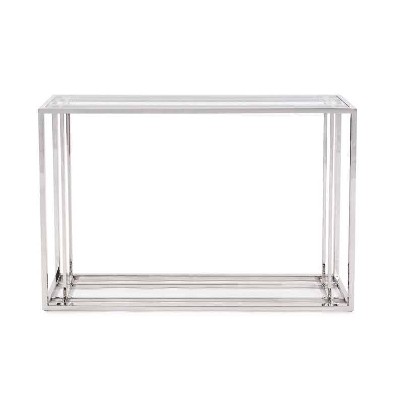 45'' Glass Top Console Table