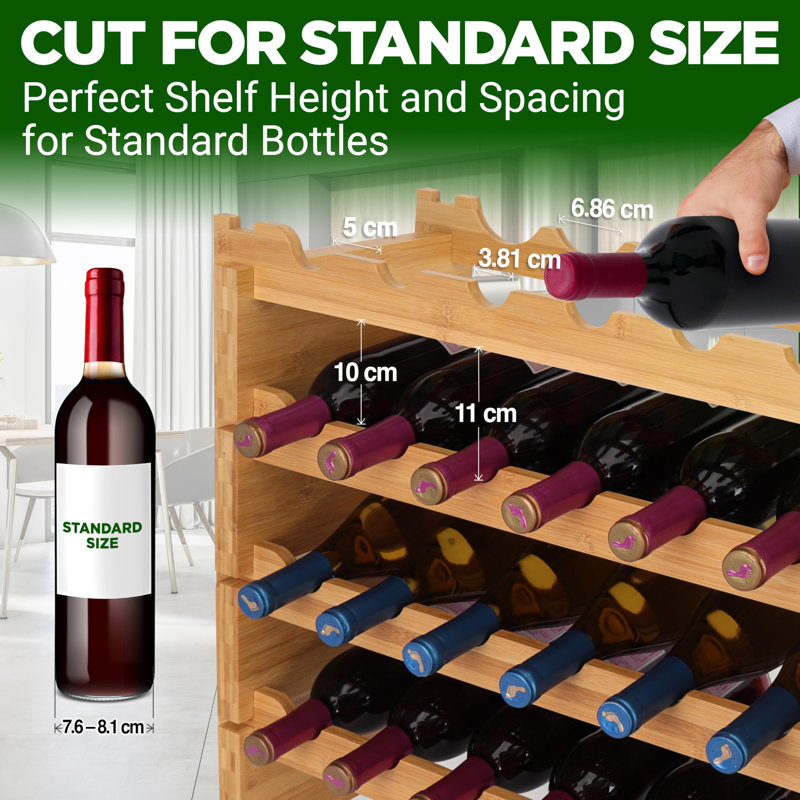72 Bottle Wine Bottle Rack Beige