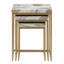 Ensemble de 3 tables gigognes en marbre Torrento