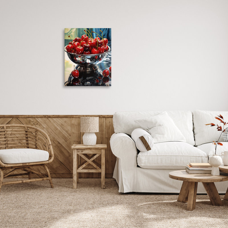 «Bowl of Cherries Reflection» par RB, H 30 po x l 24 po