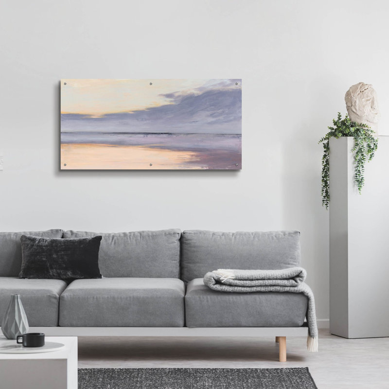 «Shore» par Julia Purinton, art mural en verre acrylique, H 24 po x l 48 po