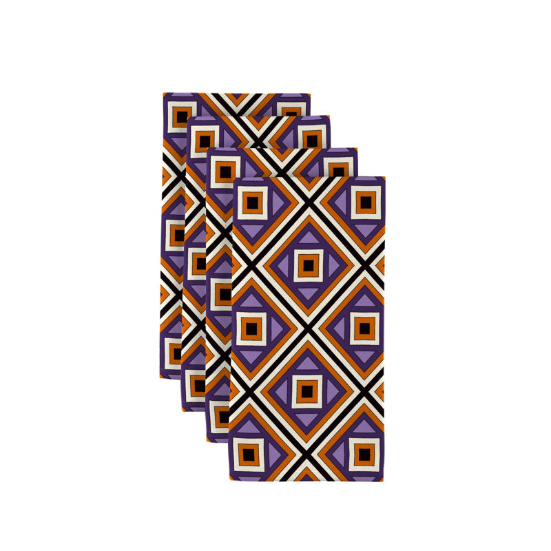 Hutchinson Polyester Geometric Square Napkin