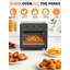 Four grille-pain à air comprimé 12L avec fonctions de convection, de cuisson, de gril, de gril et de réchauffement, cuiseur multi-comptoir en acier inoxydable pour les petites cuisines