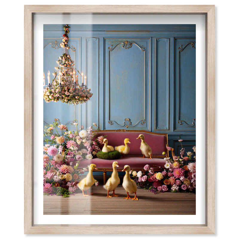Décoration murale chic pour chambre à coucher «Shadowbox» par Notoriart, H 21 po x l 17 po, Cadre en chêne naturel