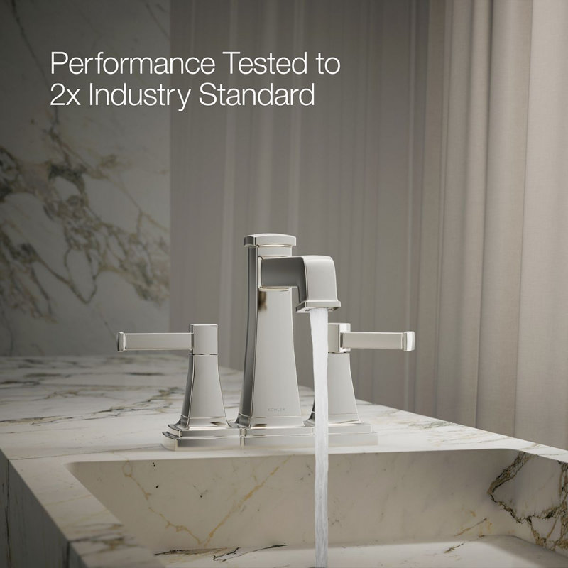 Riff Centerset Bathroom Sink Faucet, 1.0 GPM, Polished Nickel