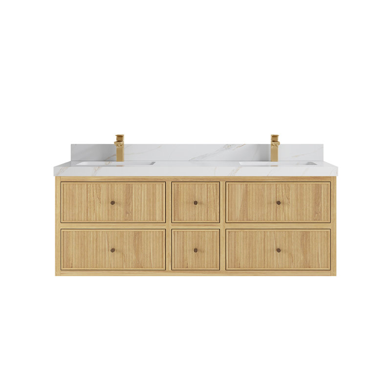 Ensemble de meuble-lavabo simple 60 po Sonoma, Sienne Calacatta