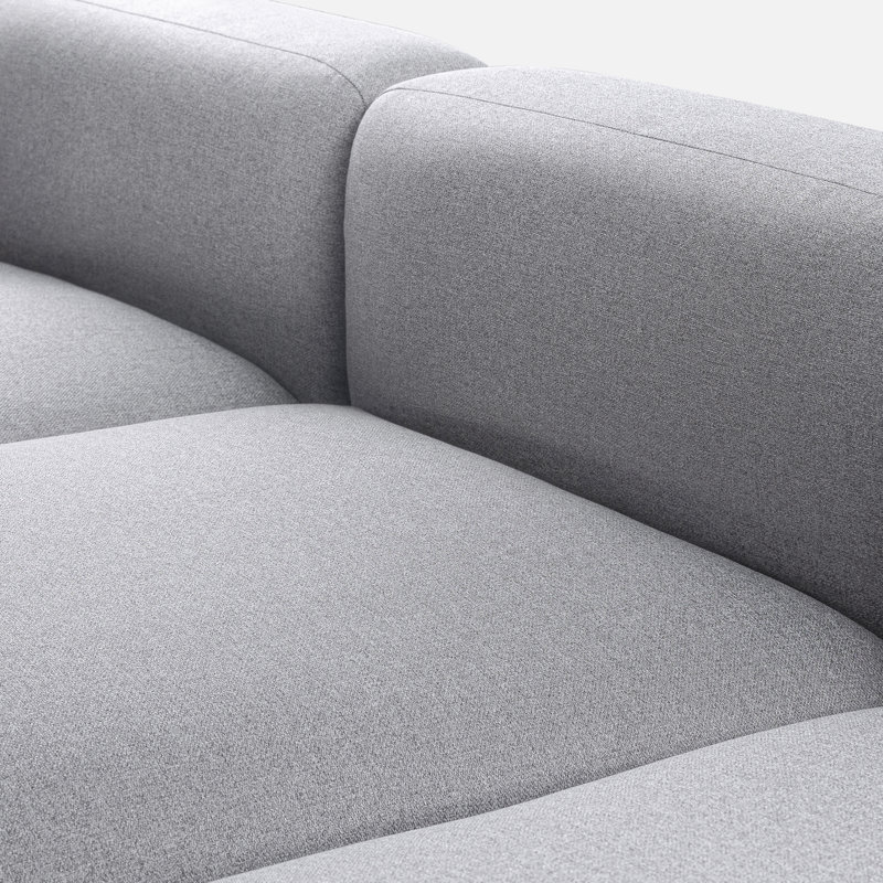 Luca 6 - Piece Upholstered Sectional, Gray Polyester