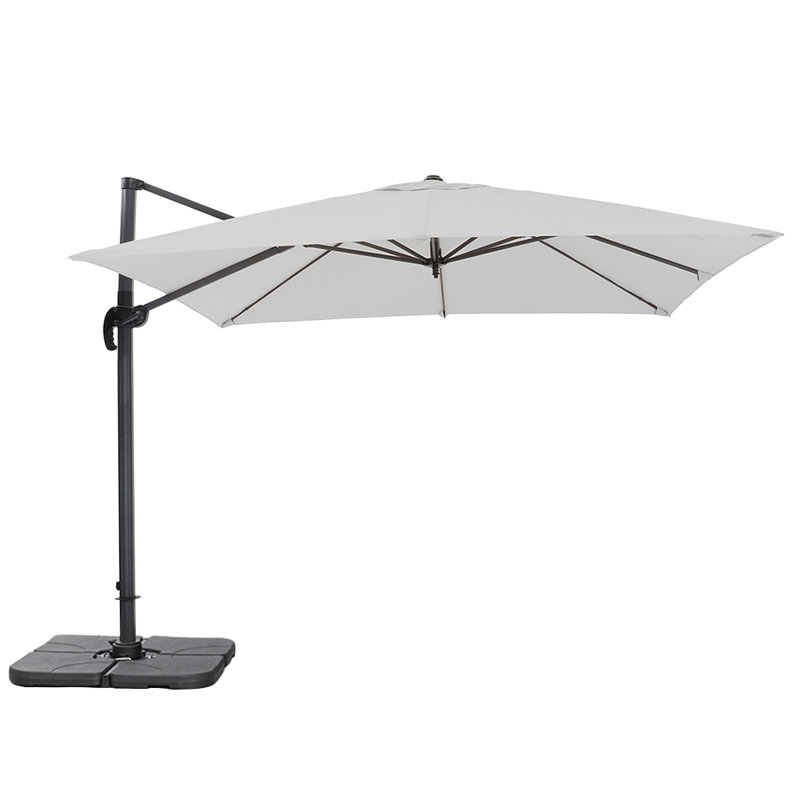 Messer 300cm Cantilever Parasol, Light Grey