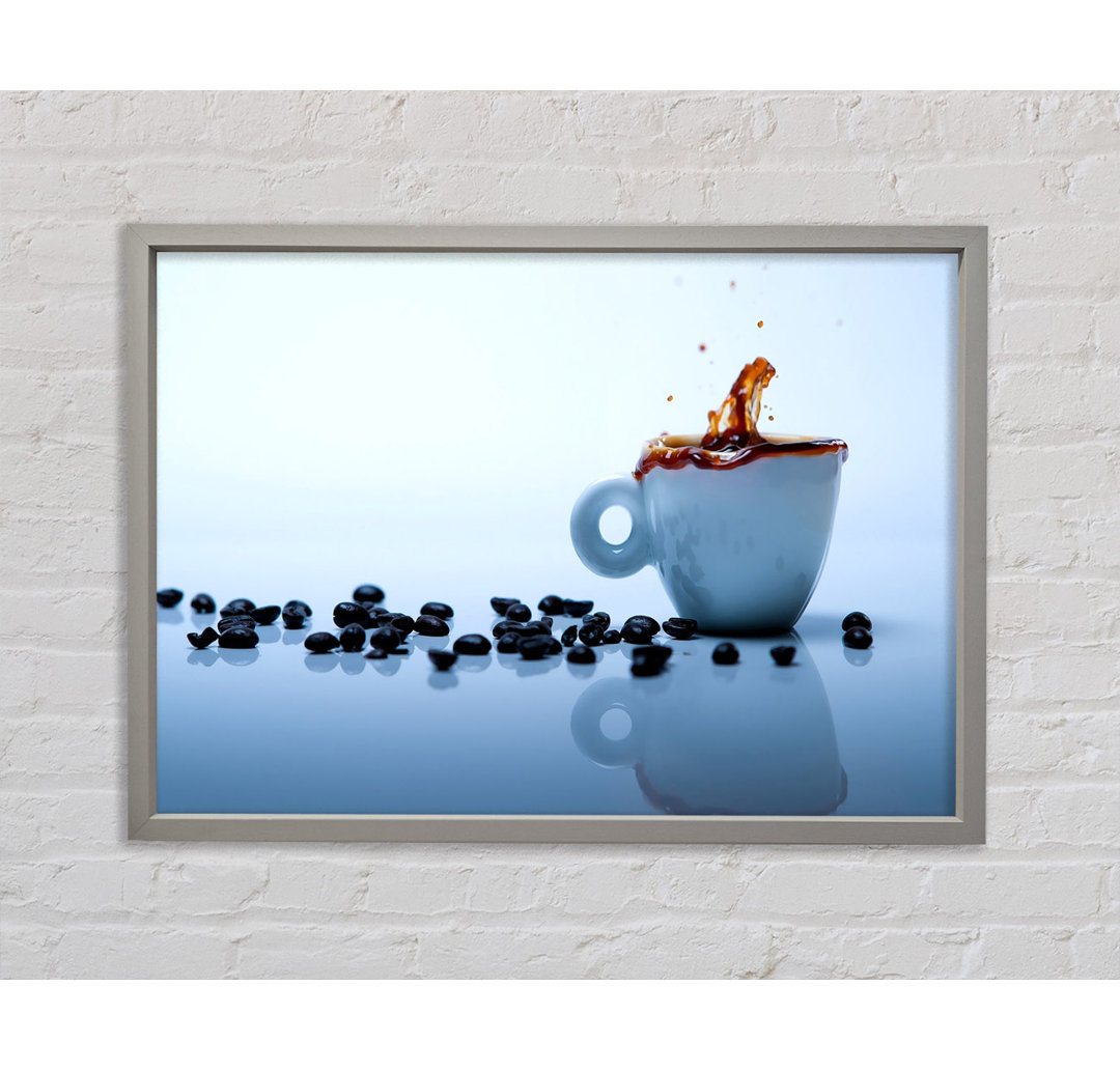 Coffee Bean Splash - Einzelner Bilderrahmen Kunstdrucke auf Leinwand