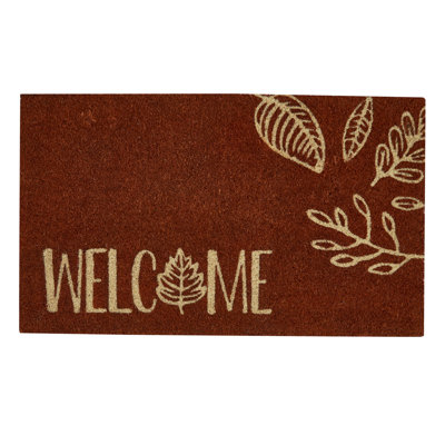  Graphic Leaves Welcome Doormat