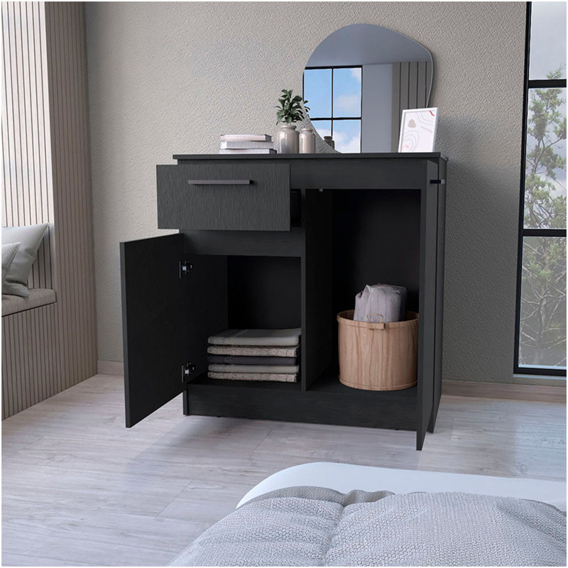 2-Door 1-Drawer Dresser Wenge, Wenge