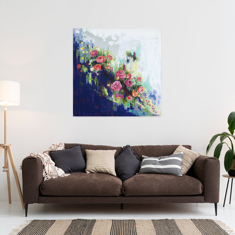 The Dance, art floral contemporain, H 36 po x l 36 po