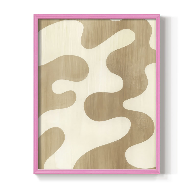 Sienna Ripples II, reproduction encadrée - bois massif, H 30 po x l 24 po, Rose