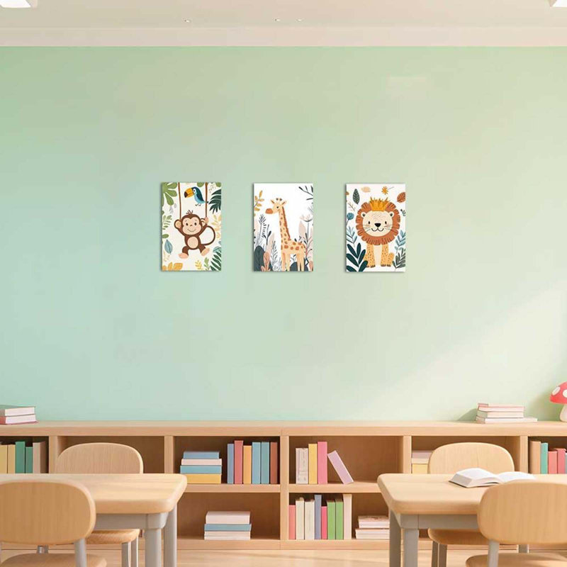 Animals 3 - Piece, 60 cm H x 120 cm W
