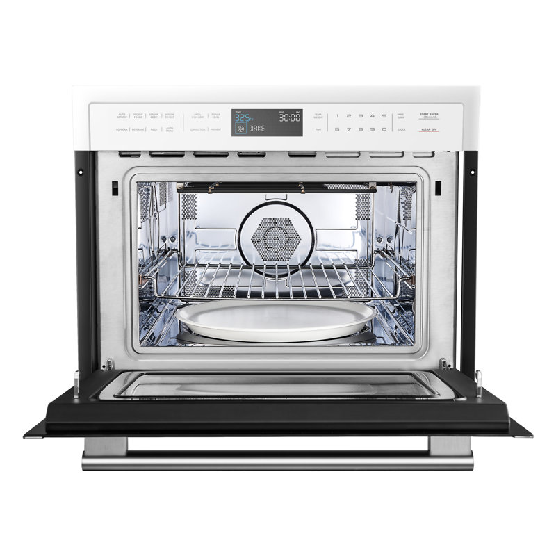 Oliena Espresso 24 Inch Built-In Microwave Convection Oven, 1.6 cu.ft., 1000W/1750W, White