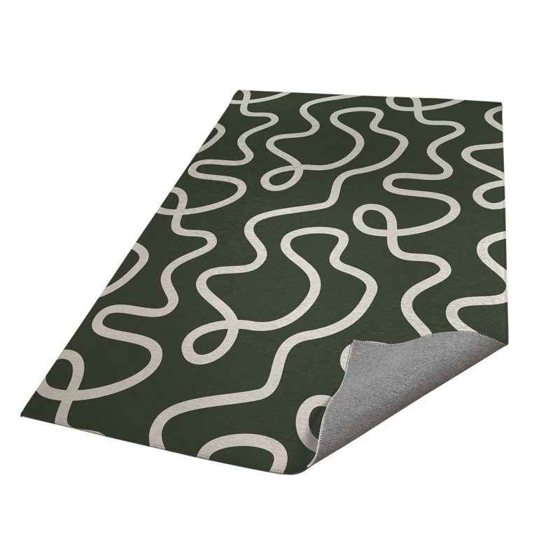 Squig Activity Mat, Rectangle 3' x 5', Chimichurri/Green