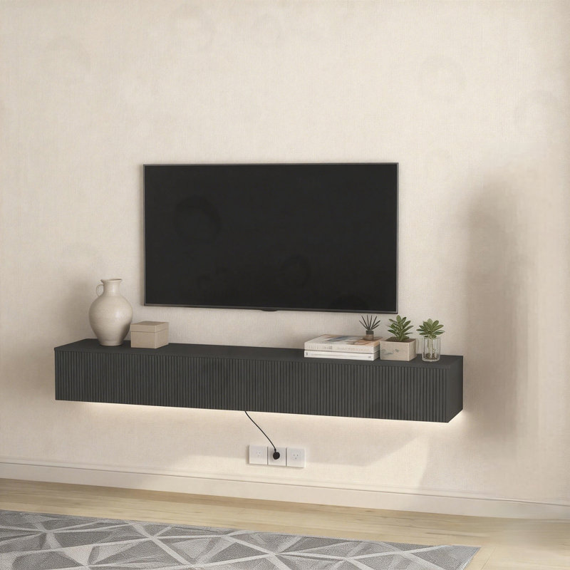 Floating Corlin Wall Mounted with 16 Color LED, Black