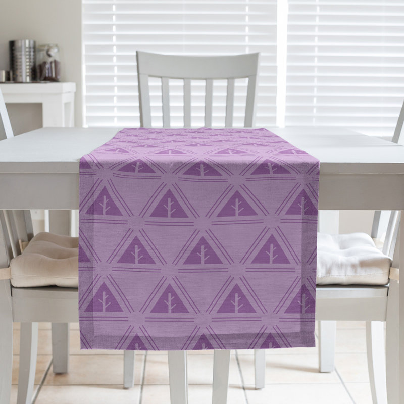 Chemin de table d’arbre minimaliste classic Barbra, 16 po x 72 po, Violet