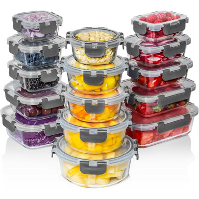 30 PC Glass Food Storage Containers