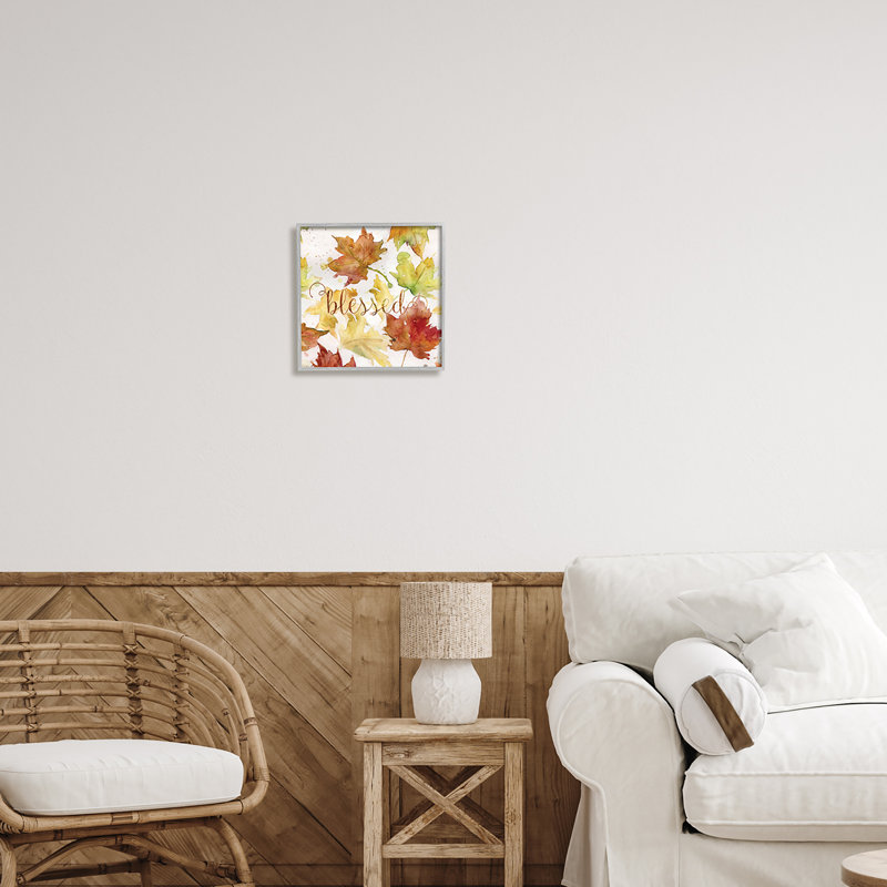 «Blessed Fall Leaves» par Carol Robinson, Estampe numérique Farmhouse, H 12 po x l 12 po x P 1,5 po