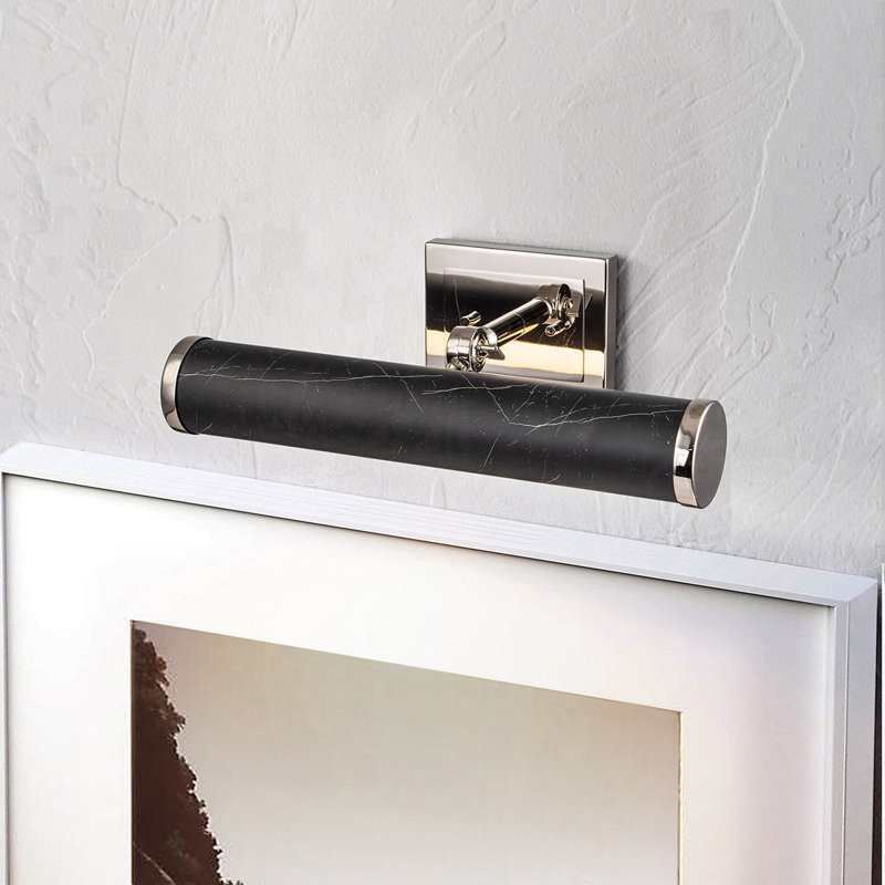 Coates Medium Picture Light, Polished Nickel/Satin Black
