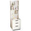 Armoire de rangement multimédia 51,2 po, blanc crème, salon