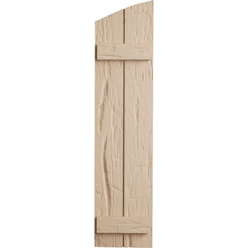 Timberthane avec planche à chevrons et panneaux elliptiques, Texture taillée à la main / brun clair apprêté, 11"