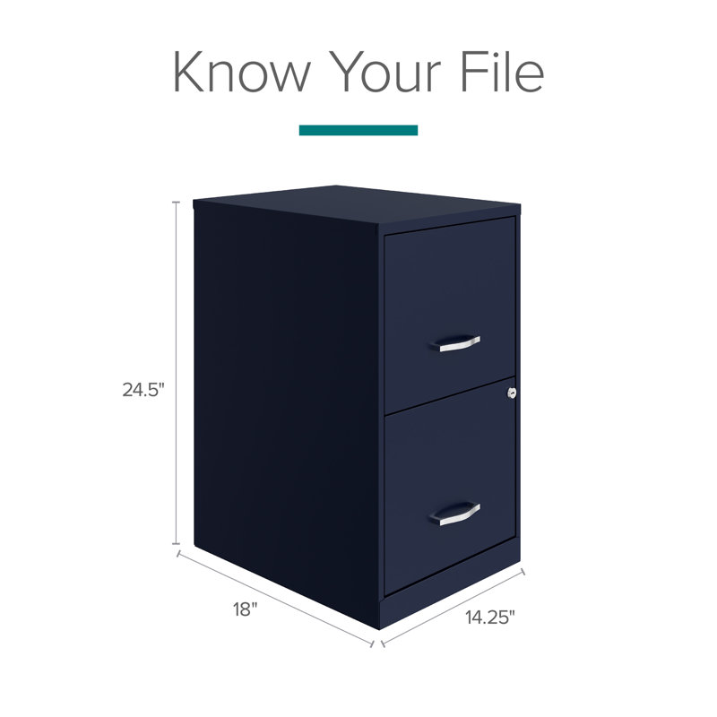 Soho 2-Drawer File Cabinet, Navy