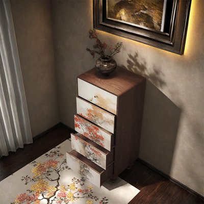 Armoire décorative en pin avec tiroirs de rangement