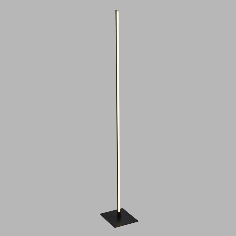 Macauly 150cm LED Column Floor Lamp, Matt Black