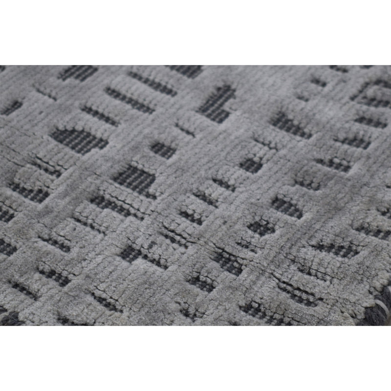 Area Rug in Gray/Ivory, Rectangle 9' x 12'