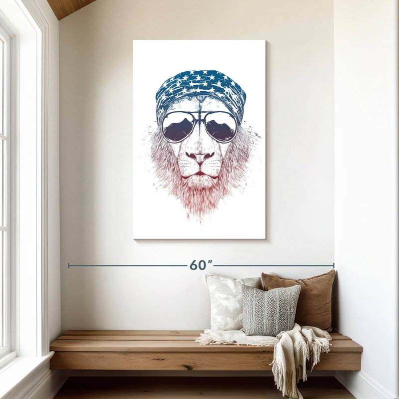 Lion sauvage Brampt, H 45 po x l 30 po
