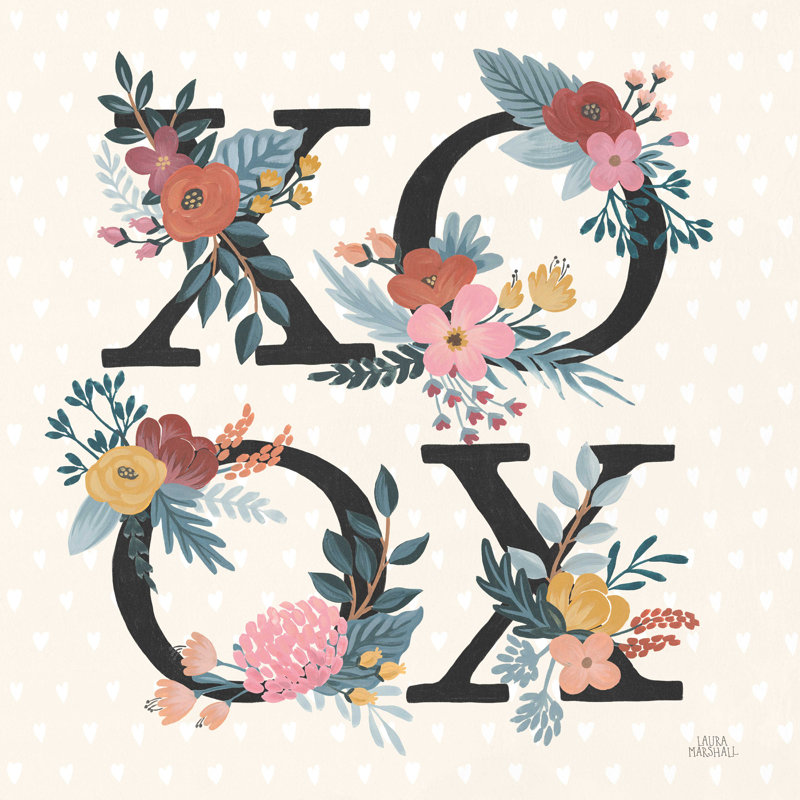 Love Letters VIII - noir, H 12 po x l 12 po x P 1,25 po, Non, Toile tendue