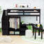 Lit mezzanine en bois avec bureau intégré et escalier-1193892899-1193892897