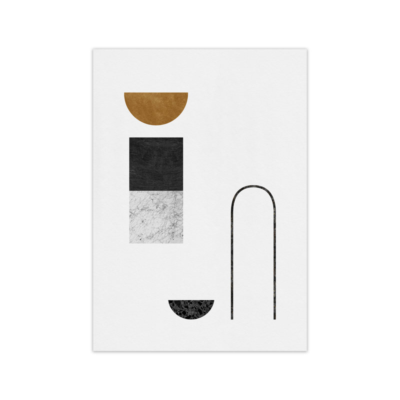 Orara Abstract Geometric IV - Print, 42cm H x 29cm W x 1cm D, No Framed