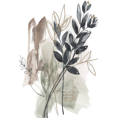 " Bundled Leaves I " by Jennifer Goldberger Painting Print