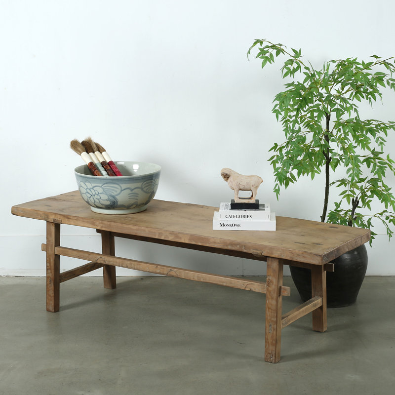 Solid Wood Coffee Table, 18" H x 69" L x 33" W
