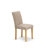 3 Piece Dining Set for Small Spaces Contains a Round Wooden Table with Pedestal and 2 Light Tan Linen Fabric Parson Chairs, Oak-466109549-533055315