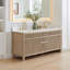 Lala 72" Double Bathroom Vanity with Grain White Engineered Stone Countertop without Mirror-600227563