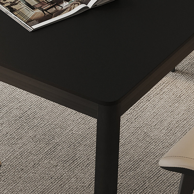 Ensemble de table de salle à manger et de chaises Pure Black Rock, H 29,52 po x L 70,86 po x l 31,49 po