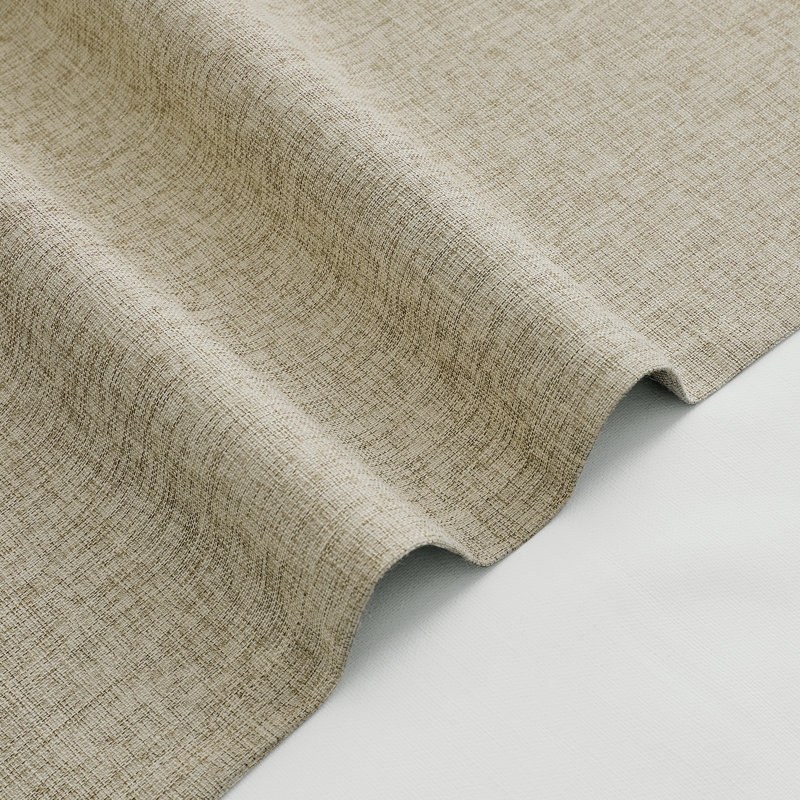 Leming Linen Like Polyester Blackout Room Darkening Grommet Curtain Pair, 52" W x 84" L, Linen