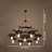 9 - Light Candle Style Pendant Vintage Industrial Cast Iron Gear Chandelier