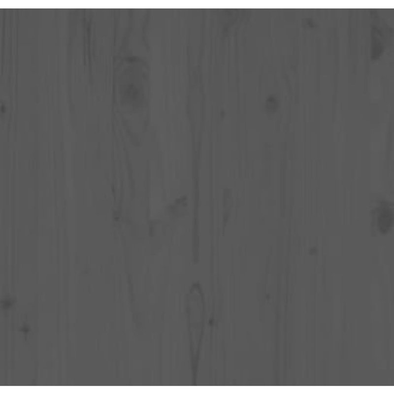 Bed Frame Solid Wood, Grey, Super King (200 x 200 cm), No