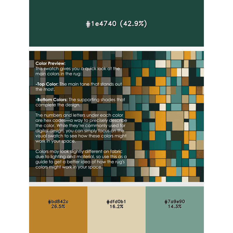Soil Squares Rug, Rectangle 2' x 3'