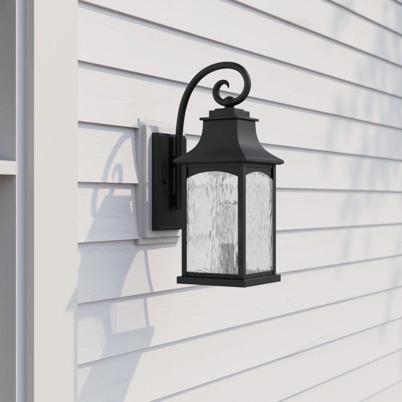Danny Outdoor Wall Lantern, Black, 3 - Bulb, 23.75'' H X 8.5'' W X 12'' D
